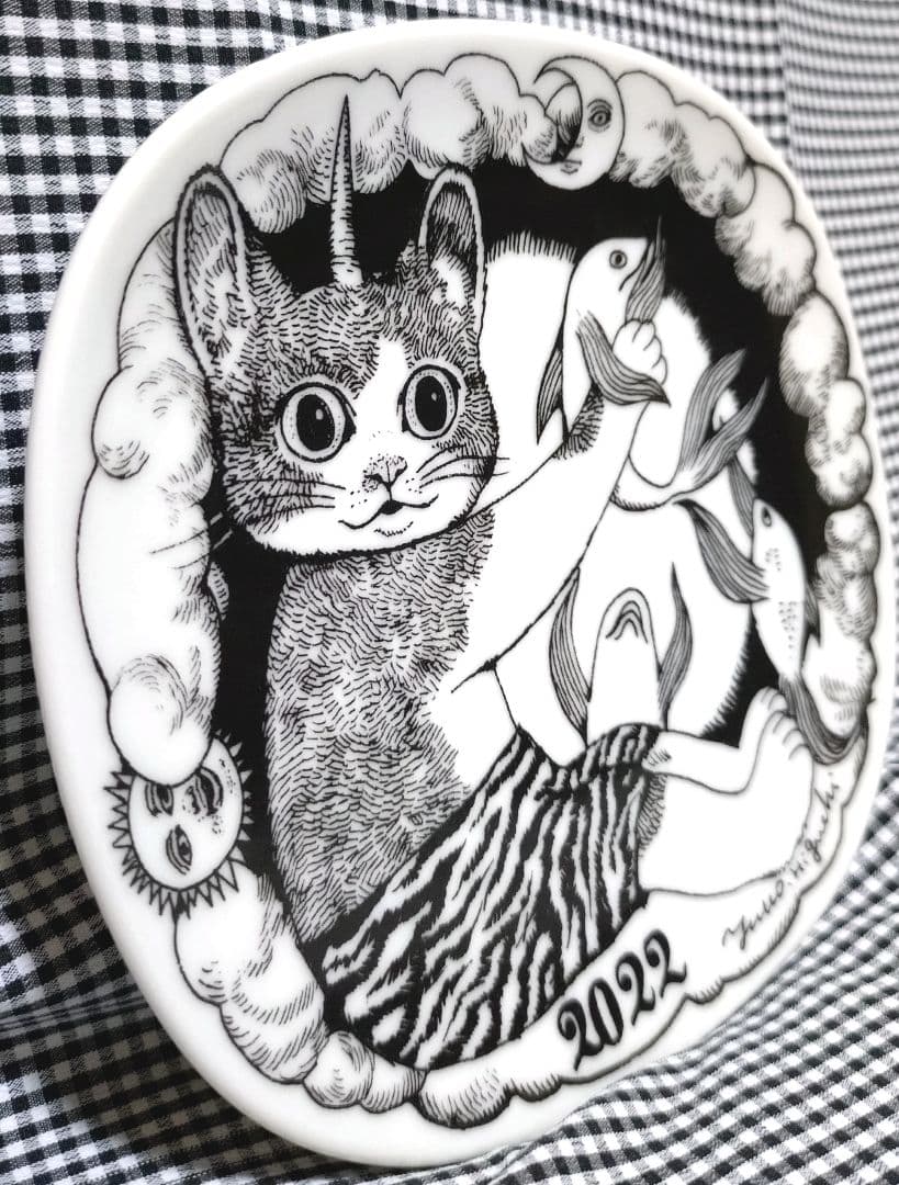 ヒグチユウコ ボリス雑貨店 イヤープレート 2022年 寅 皿 非売品 猫