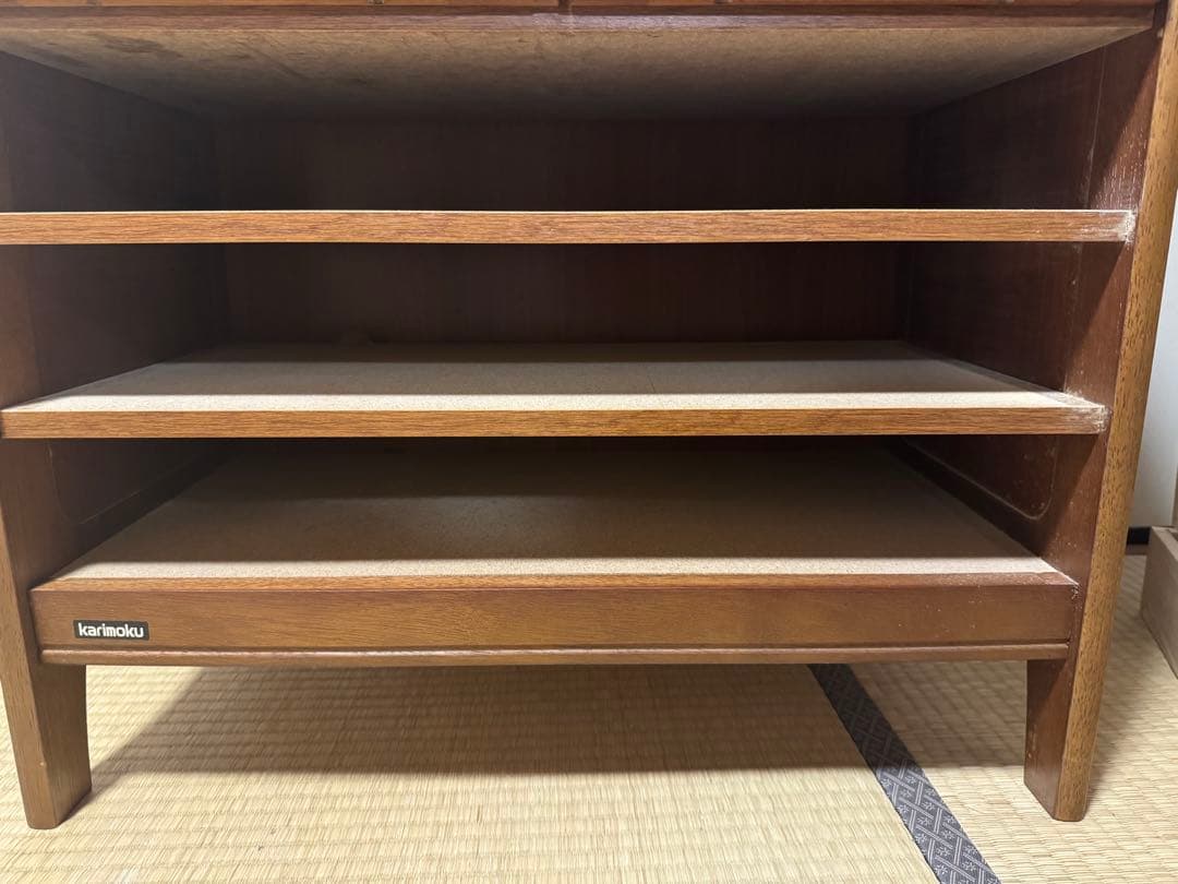 karimoku オールドカリモク キャビネット 木製ガラス扉キャビネット