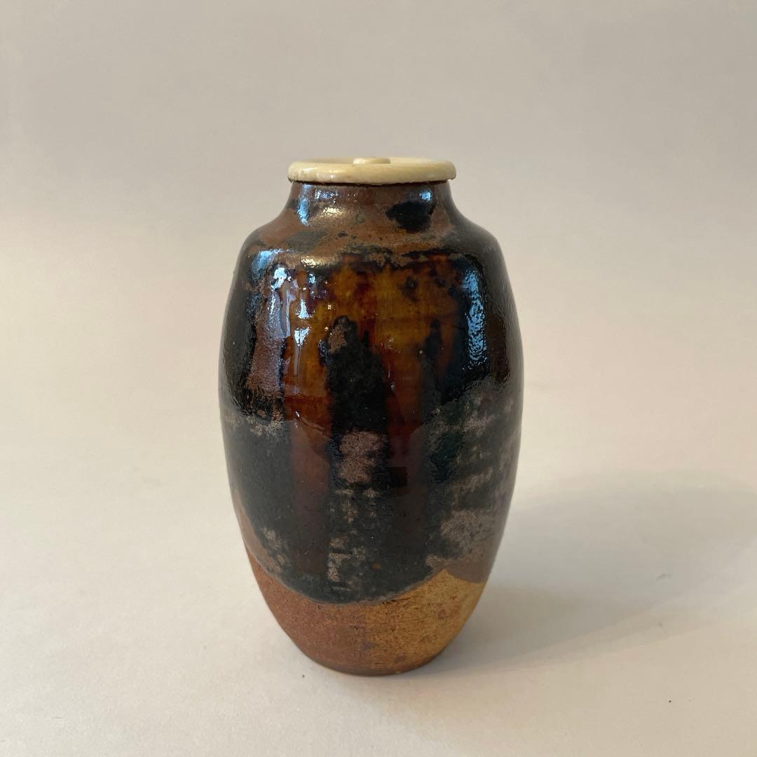 茶道具 瀬戸焼 加藤作助 古瀬戸肩衝茶入 仕覆付 共箱 - メルカリ