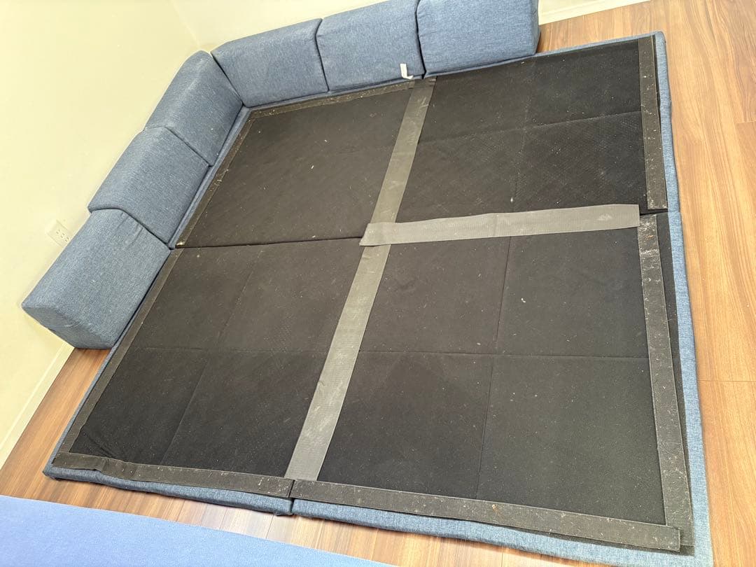 洗える 極厚 ラグマットコーナーラグマットM 190x190 ローソファー