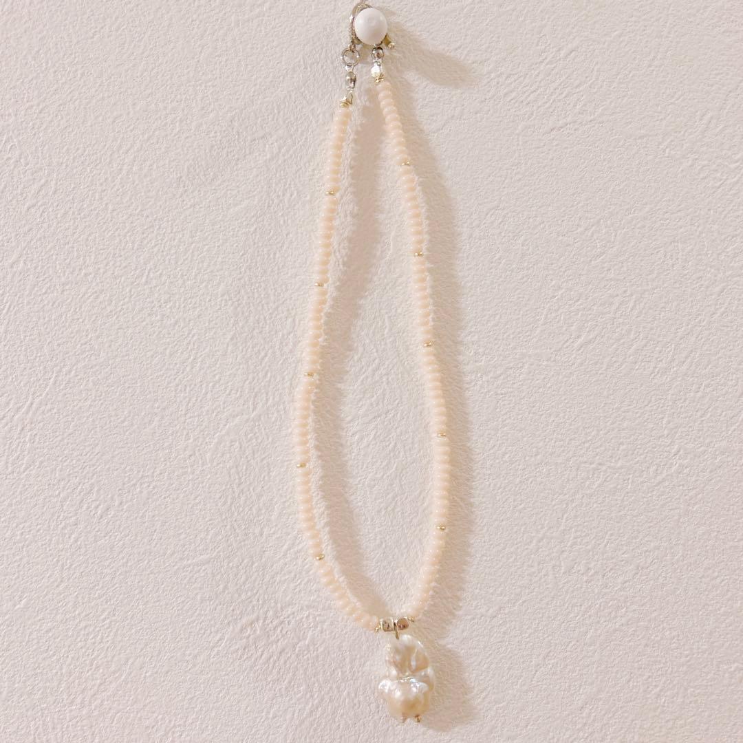 no.402／a'moureveビーズネックレス　ハンドメイド