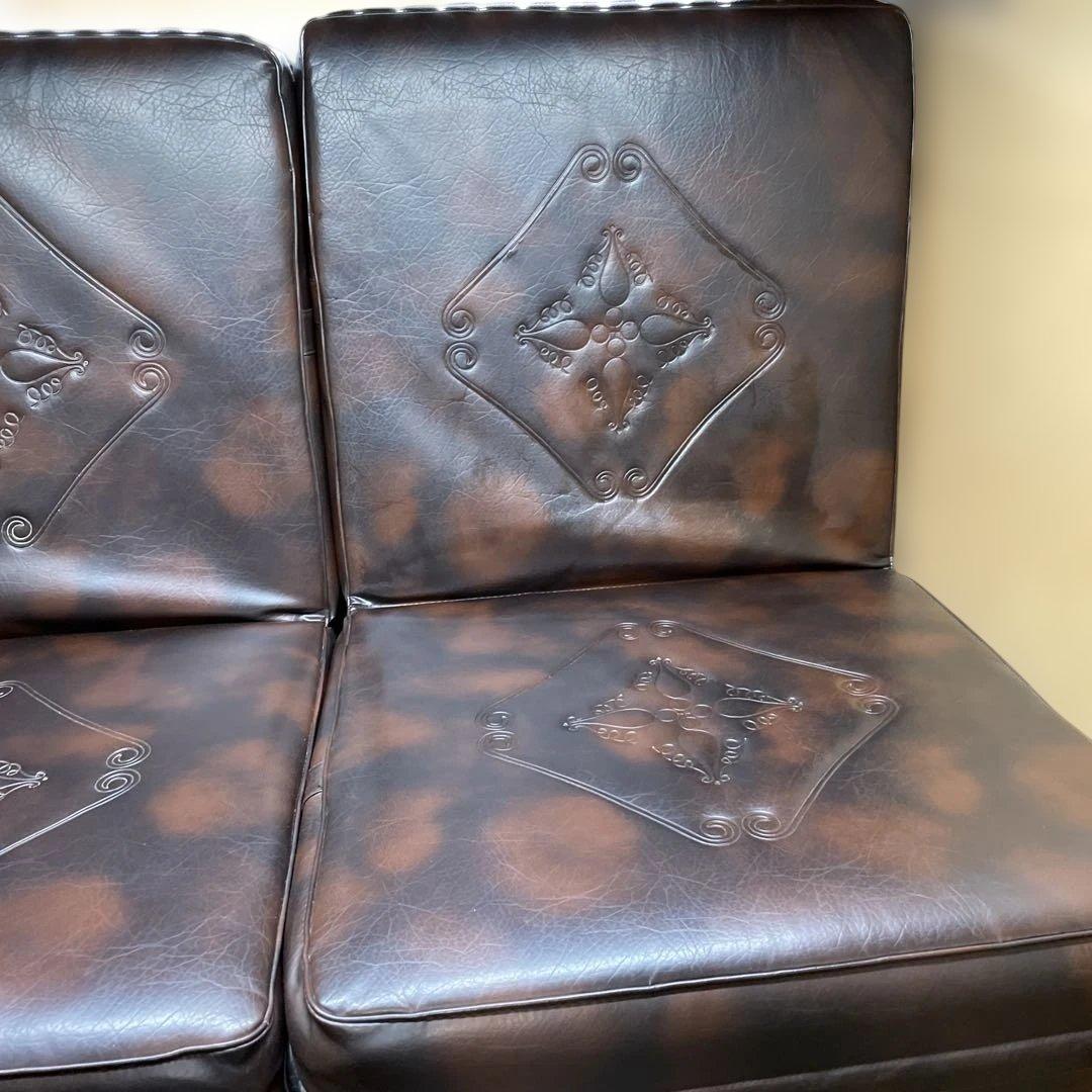 ２脚セット　1人掛けソファ　ヴィンテージ　FUJI FRIEND ダークブラウン