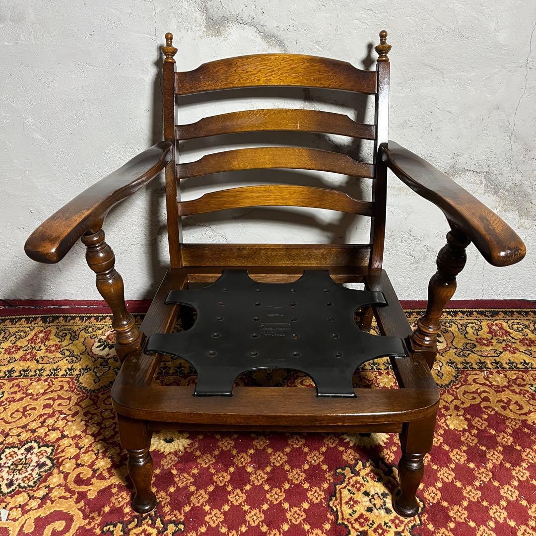 【キツツキ】ラウンジチェア 1人掛け 花柄クッション付き ヴィンテージ ソファ②