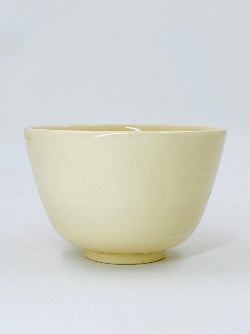 通次阿山】呉須色絵松島 茶碗 桐共箱 底部在銘 茶道具 京焼