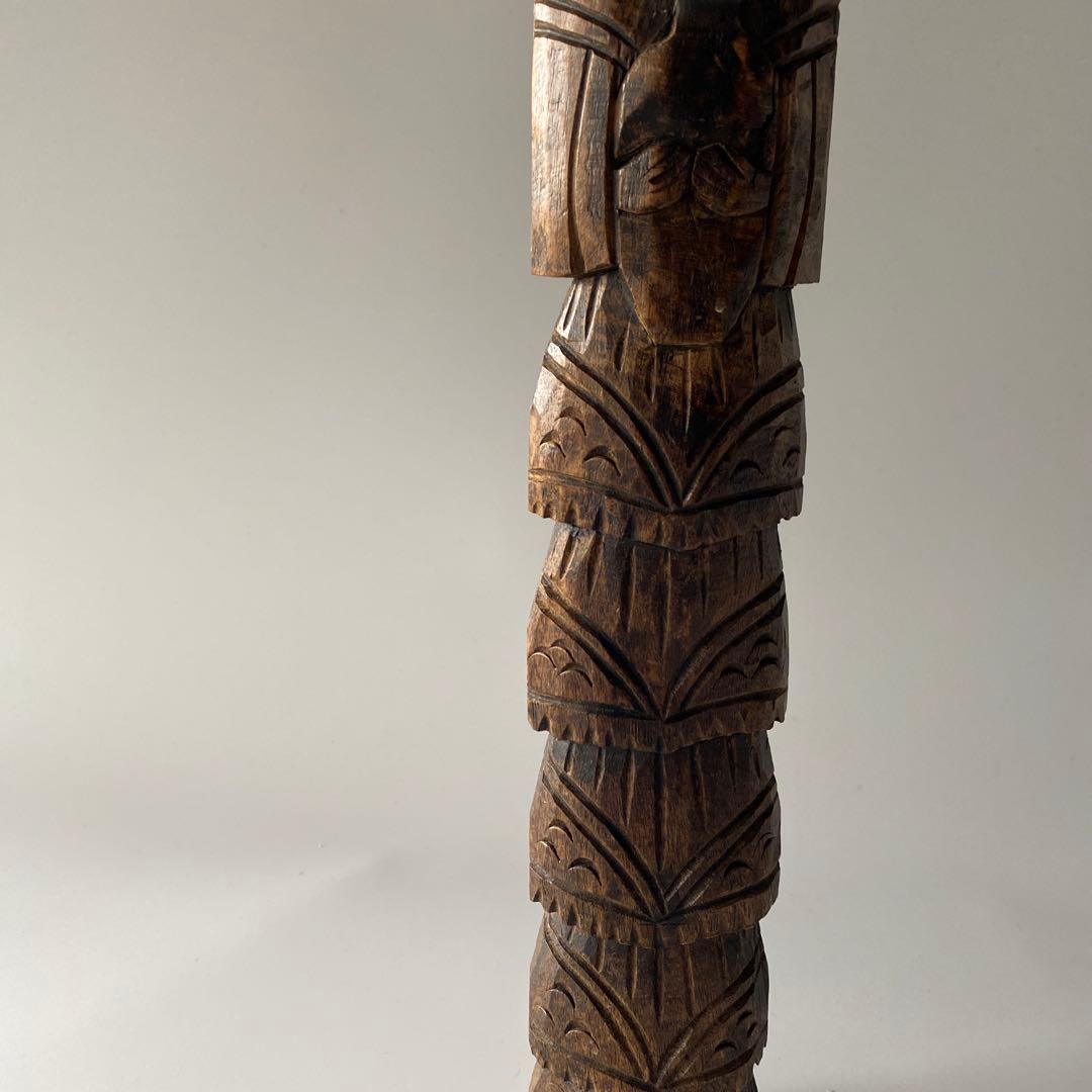フランス入手 アフリカ木彫 祖霊像 高さ40cm超 プリミティブアート