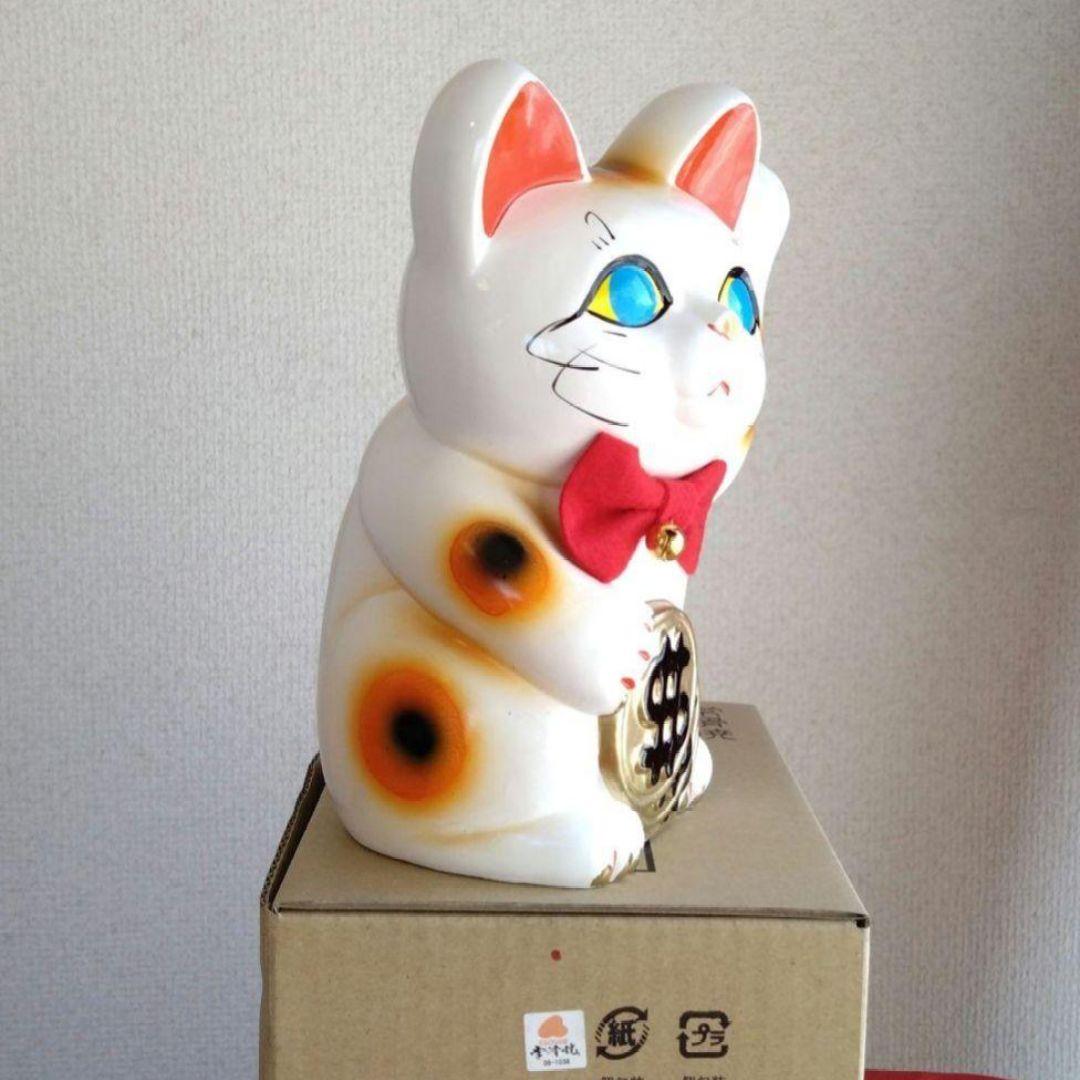 2/2迄限定値引✨特別製作『ドル ＄招き猫6号』青目　ドル持ち★限定製作希少