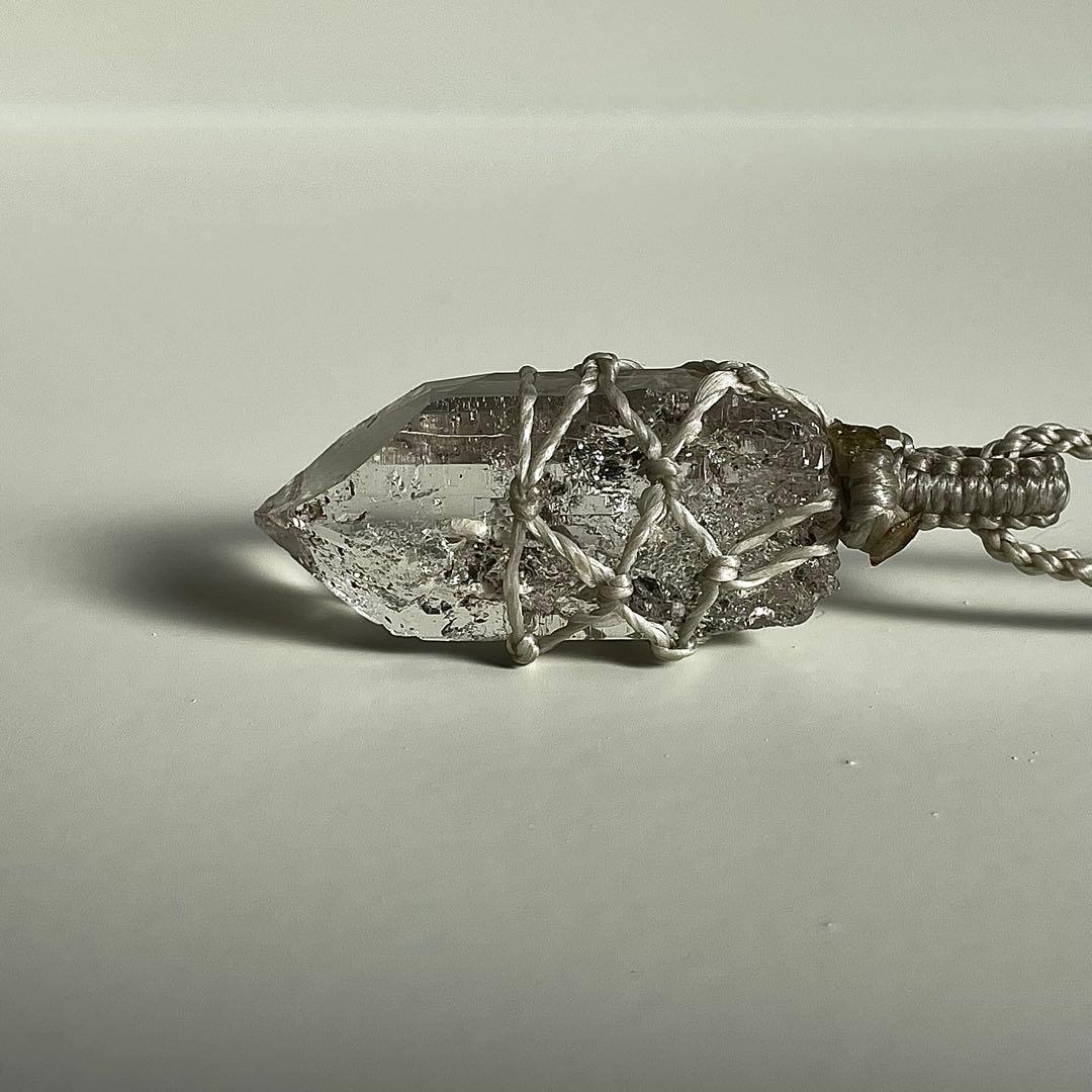 ヒマラヤ水晶 ガネッシュヒマール ＊ マクラメペンダント ネックレス ③