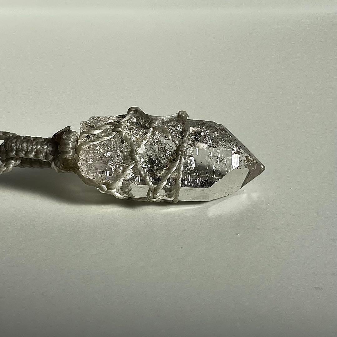 ヒマラヤ水晶 ガネッシュヒマール ＊ マクラメペンダント ネックレス ③