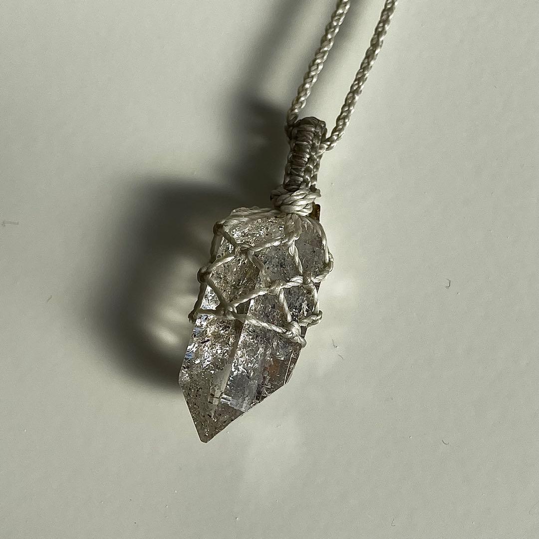 ヒマラヤ水晶 ガネッシュヒマール ＊ マクラメペンダント ネックレス ③