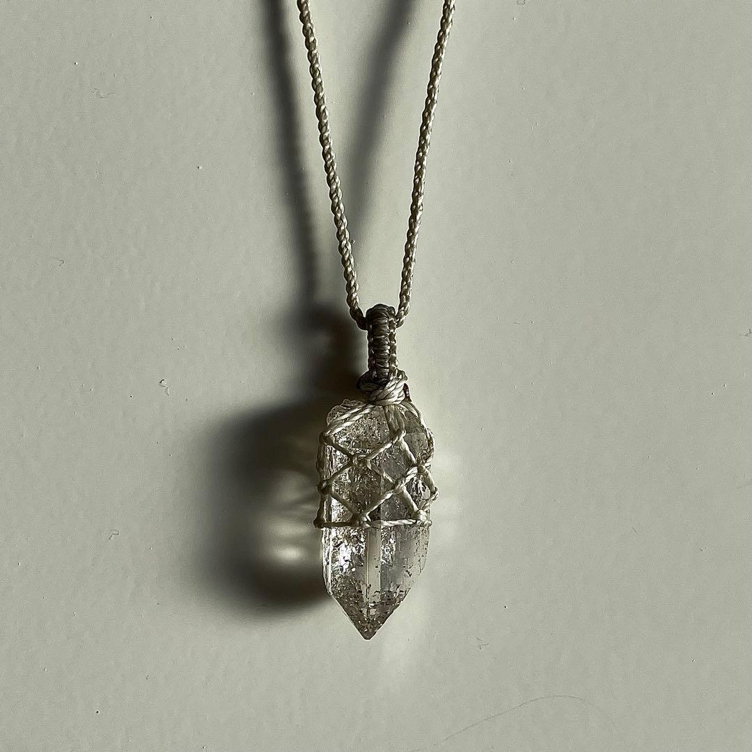 ヒマラヤ水晶 ガネッシュヒマール ＊ マクラメペンダント ネックレス ③