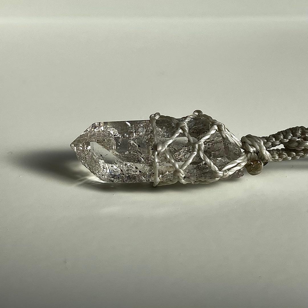 ヒマラヤ水晶 ガネッシュヒマール ＊ マクラメペンダント ネックレス ③