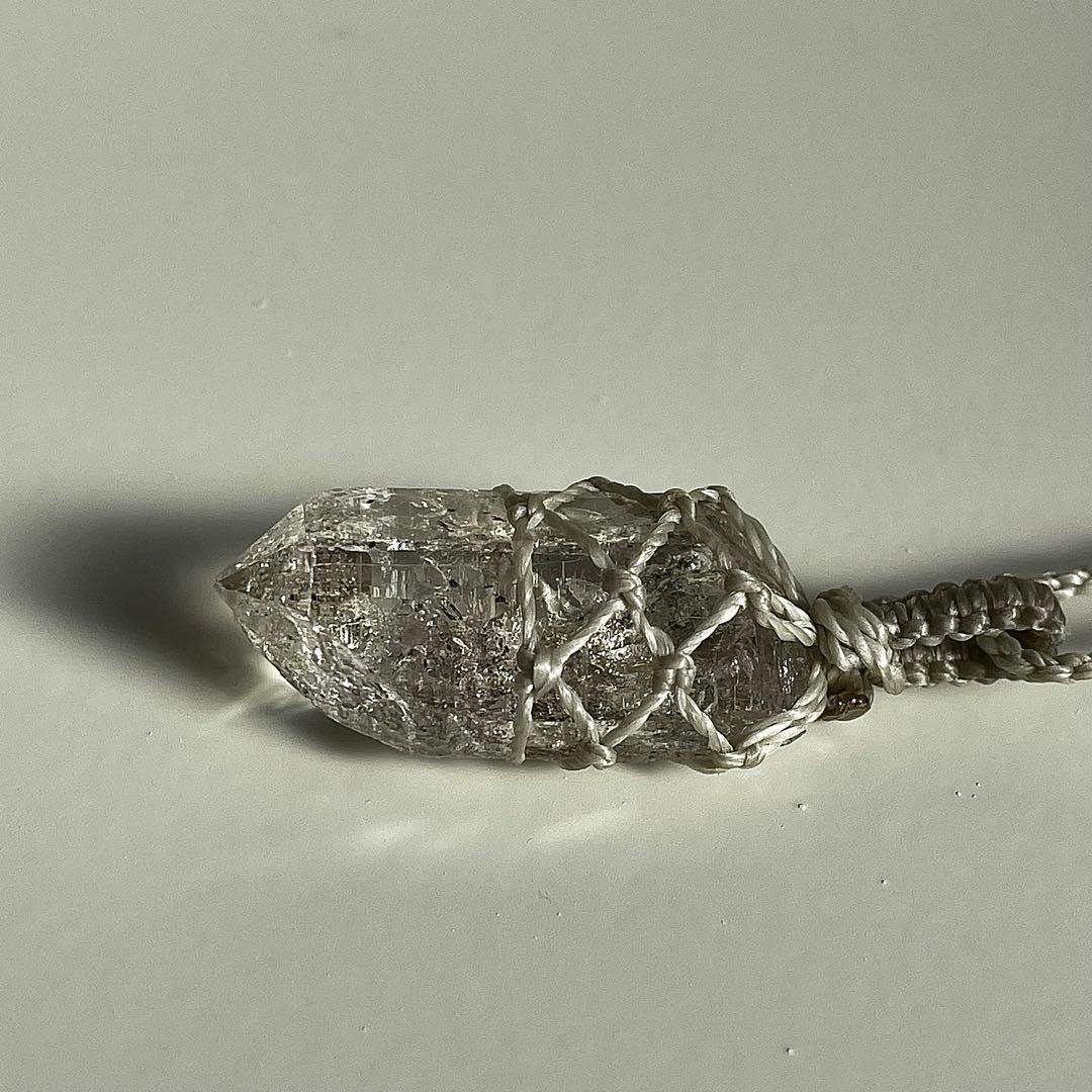 ヒマラヤ水晶 ガネッシュヒマール ＊ マクラメペンダント ネックレス ③