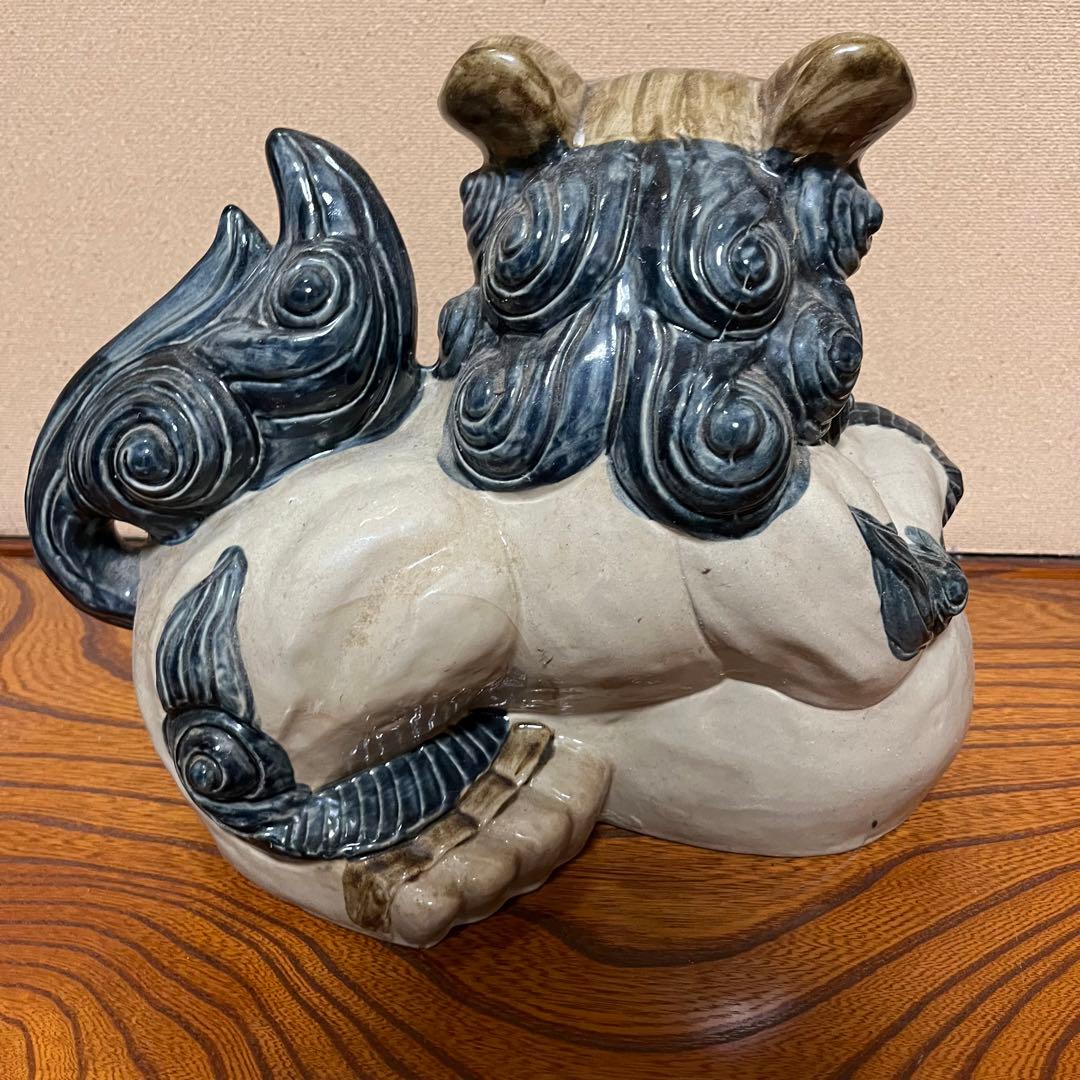 シーサー 置物 沖縄土産 土産 魔除 厄除 大小 3個セット 古い 琉球焼