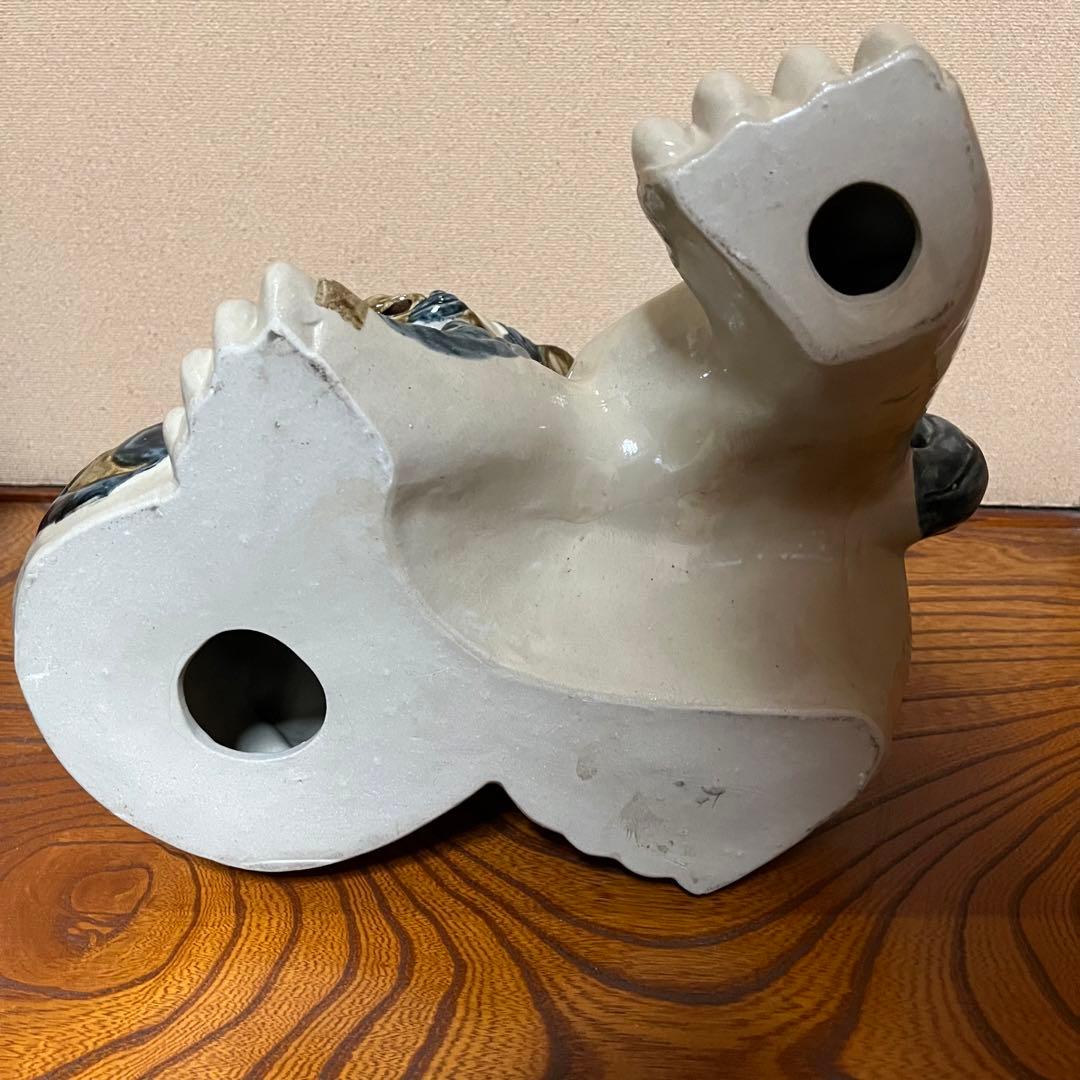 シーサー 置物 沖縄土産 土産 魔除 厄除 大小 3個セット 古い 琉球焼