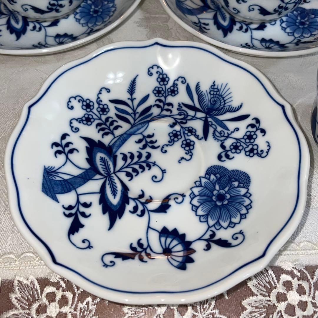 Blue Danube ブルーダニューブ カップソーサー 4客セット 未使用