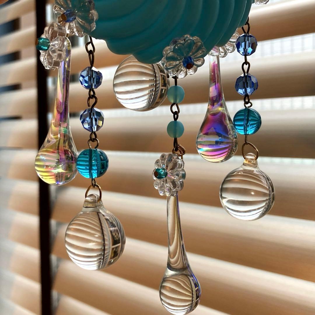 ミニシャンデリア　１９世紀　フランス　オパールセント　アンティーク　超ミニ