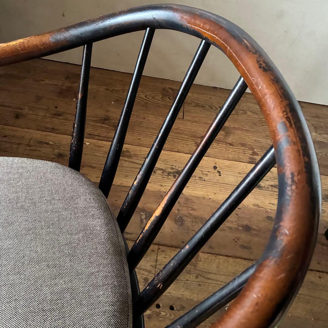 キツツキ 飛騨産業 ヴィンテージ ラウンジ イージーチェア 曲木 ウィンザー ②