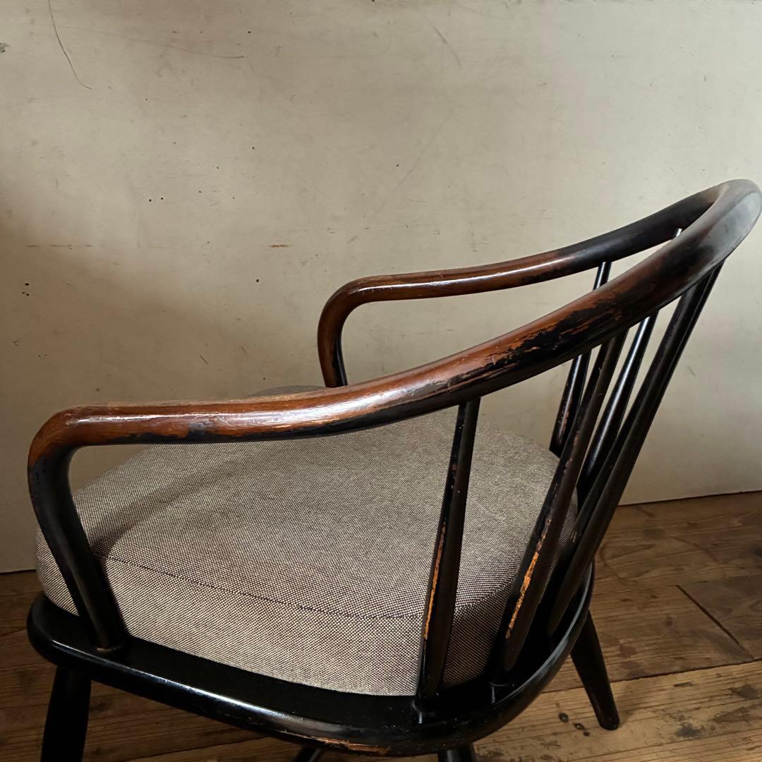 キツツキ 飛騨産業 ヴィンテージ ラウンジ イージーチェア 曲木 ウィンザー ②