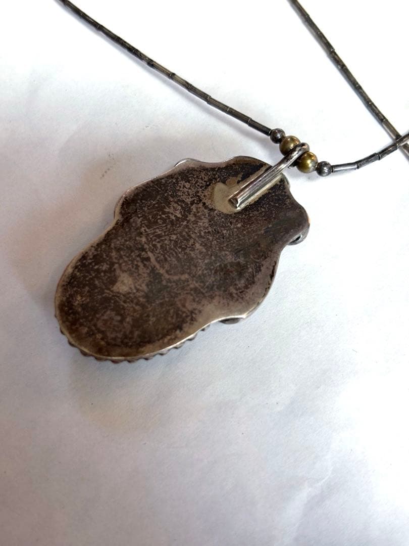 vintage インディアンジュエリー ターコイズ ネックレス スパイダー