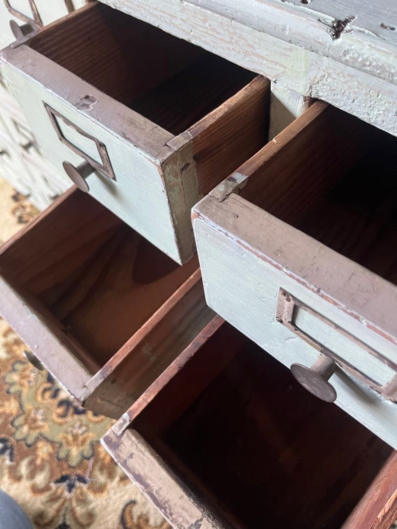 多収納 薬箪笥 古道具 アンティーク 昭和レトロ 当時物 チェスト インテリア