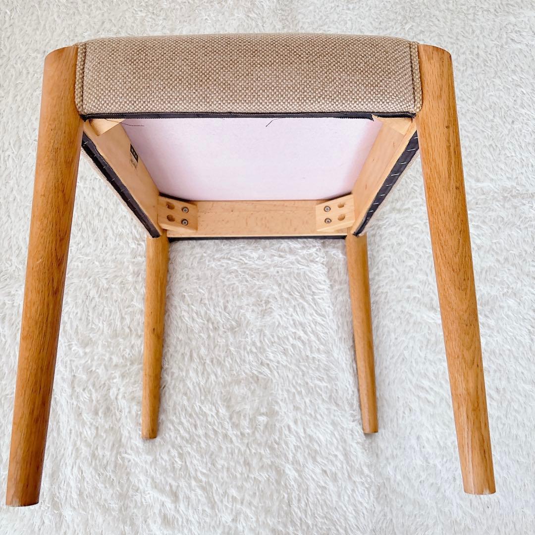 YoROZu様リクエスト品】日進木工 オットマン スツール 天然木 ジャガード