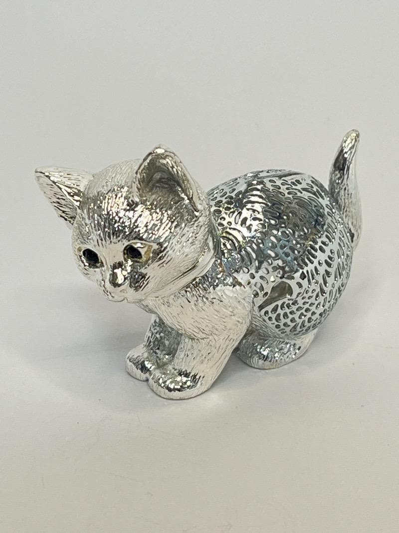 【美品】クリストフル リュミエール コレクション 猫 子猫 クリストフルシルバー