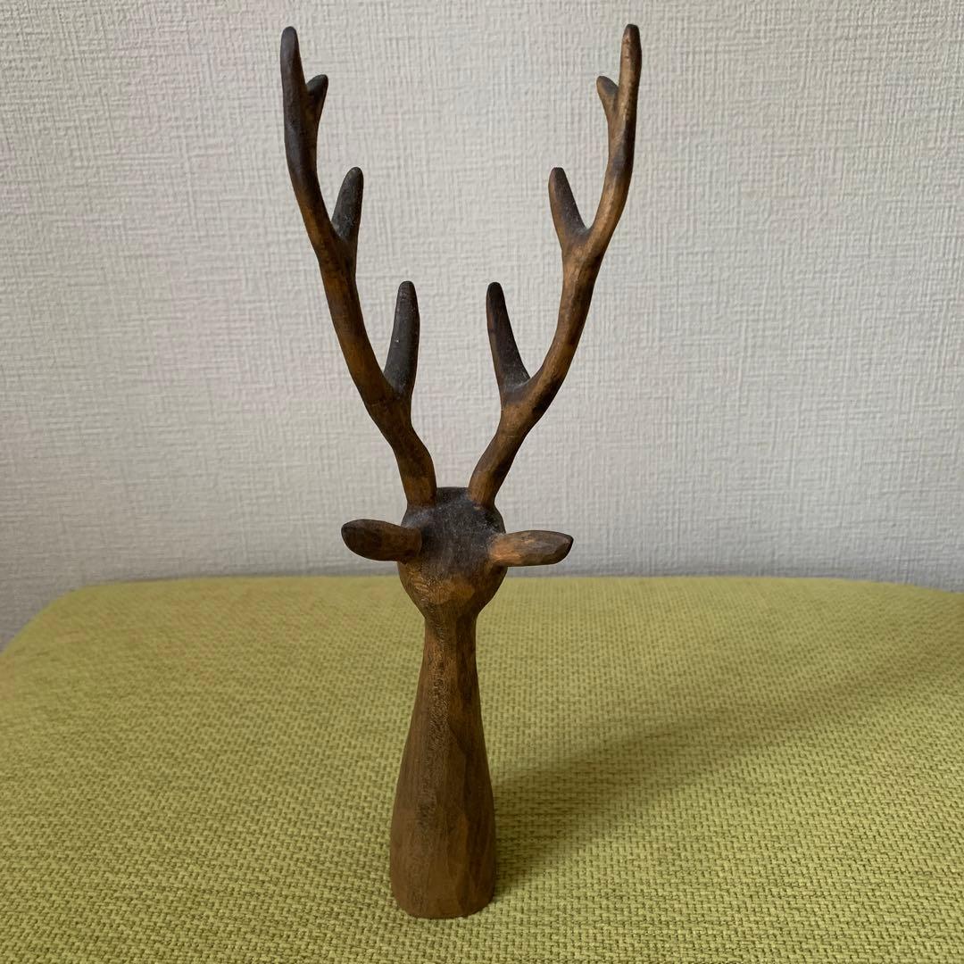 次*い様 kiyata シカの置物　アクセサリースタンド