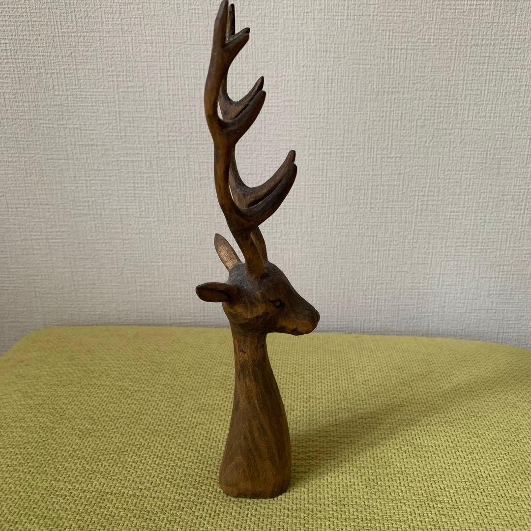 次*い様 kiyata シカの置物　アクセサリースタンド