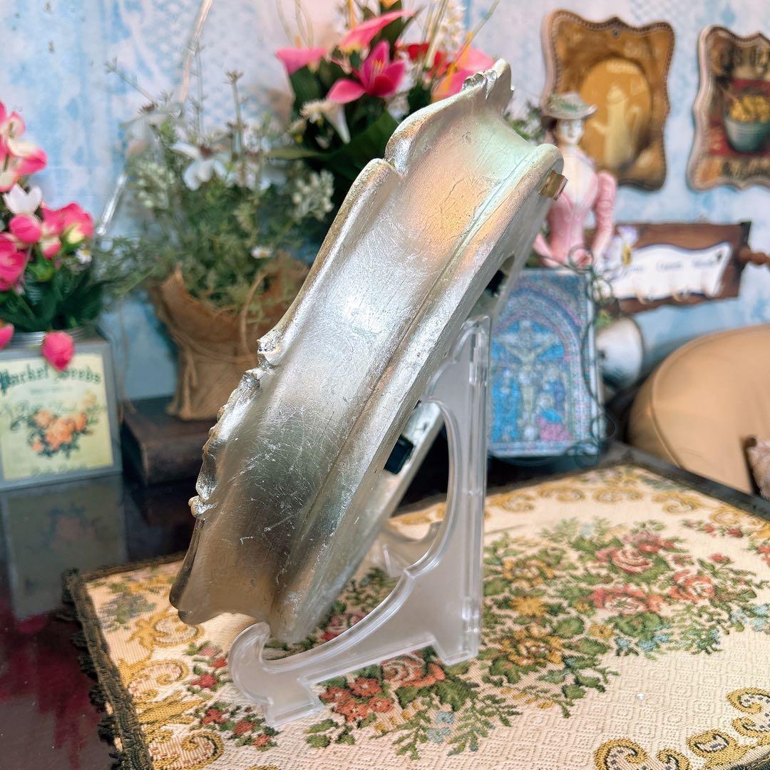 フレンチアンティーク調 ウォールデコレーション クロック 壁掛け時計 SV