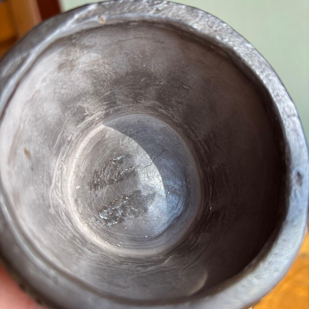 小崎陶仙造 台付浅鉢 美濃白川 共箱