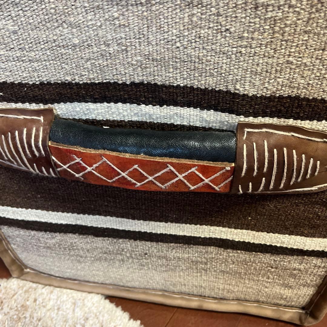 手織りギャッベ　キリム　ギャッベベンチ椅子　オットマン　スツール