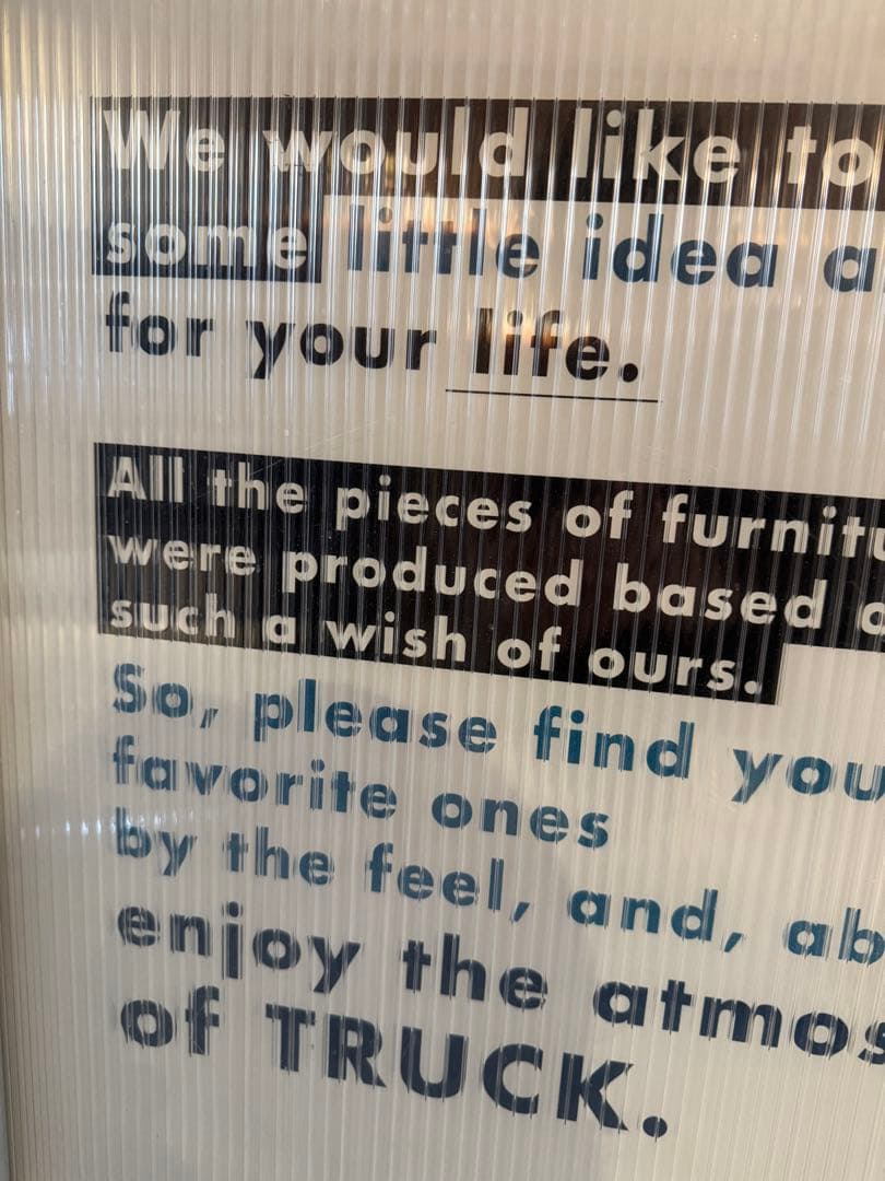 TRUCK FURNITURE トラックファニチャー　ヴィンテージポスター