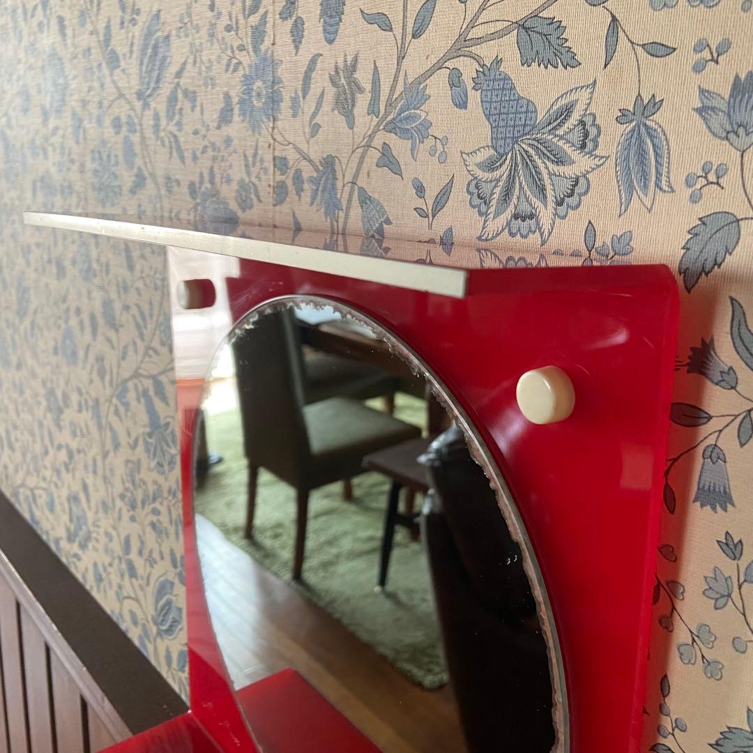 スペースエイジ　壁掛け鏡　´70s ミッドセンチュリー　希少