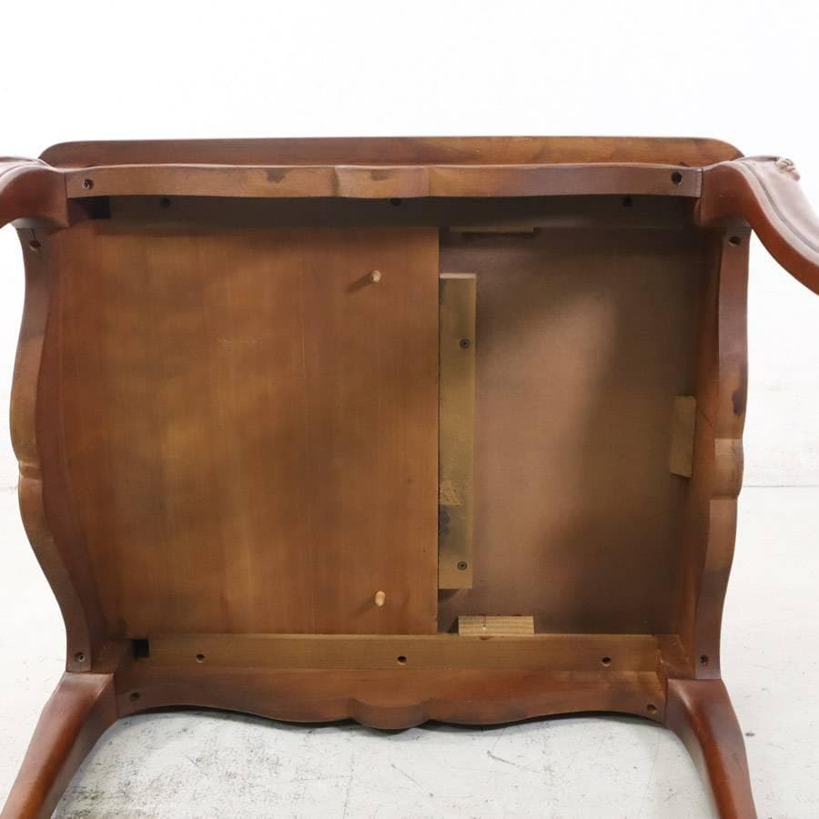 フレンチアンティーク調 サービングテーブル スライド天板付き サイドテーブル