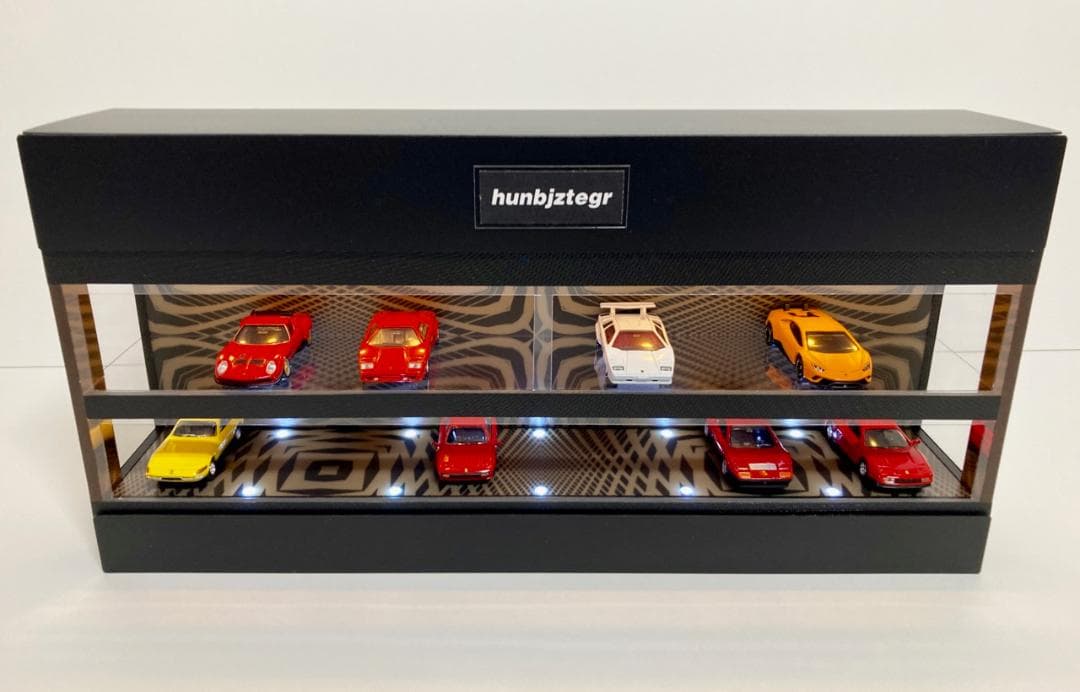 1/64展示20台可能・BRシンメトリー・2層式ディスプレーBOX/ネオ