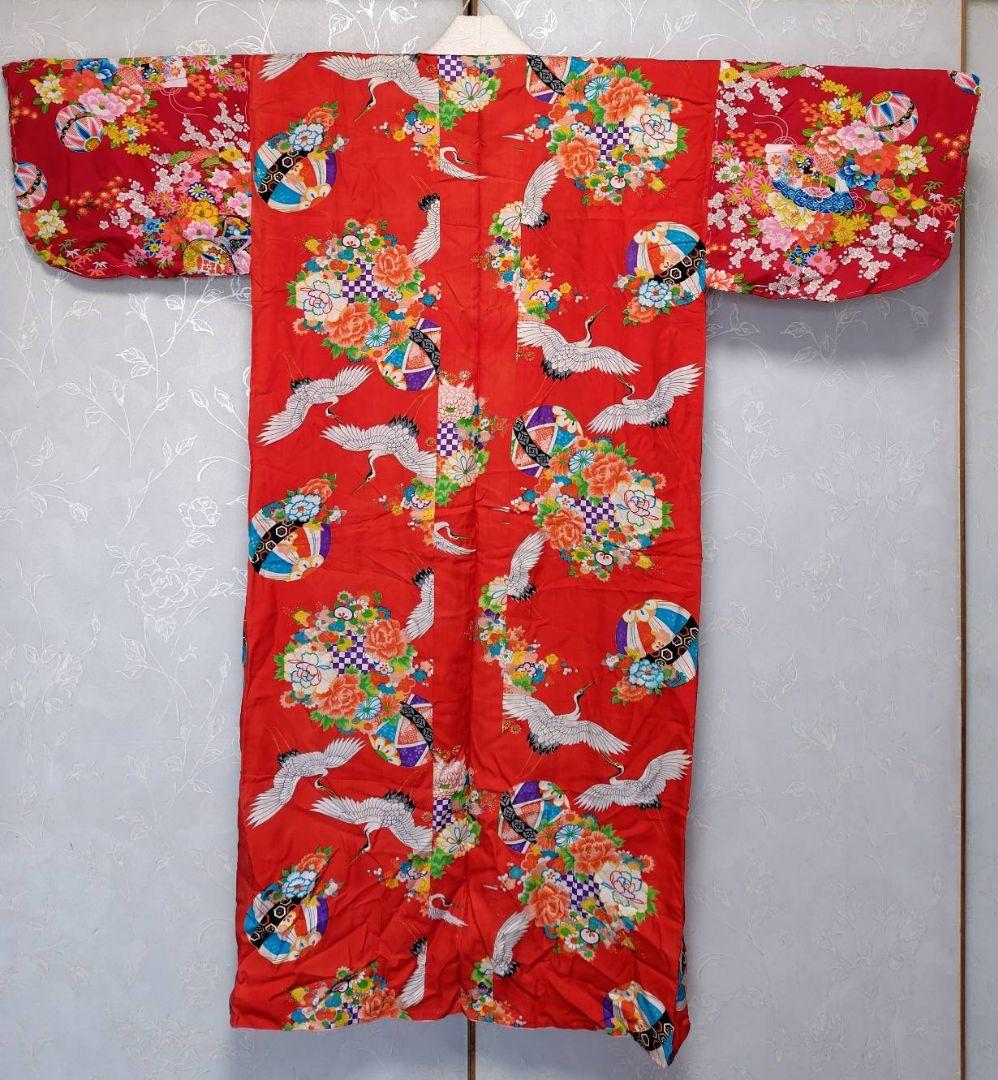 RK523アンティーク子供着物めちゃくちゃ綺麗着丈125センチ裄丈63長襦袢