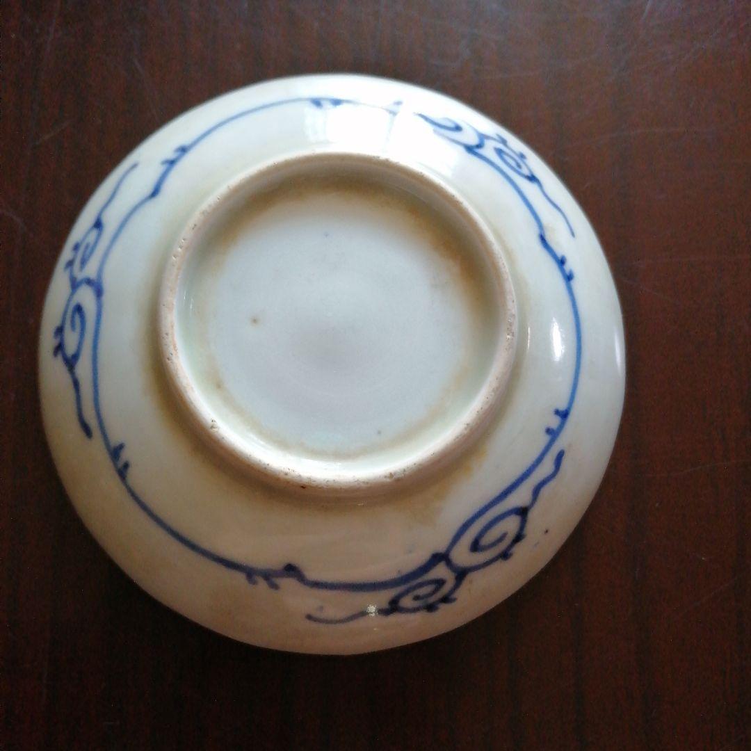 古伊万里　染付豆皿　5枚　8.7cm　江戸後期～明治期