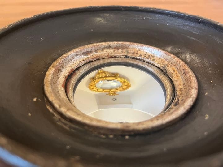 コンベックスミラー　鏡　船窓　イタリア製　雑貨ハ　ンドメイド　凸面鏡　Mサイズ