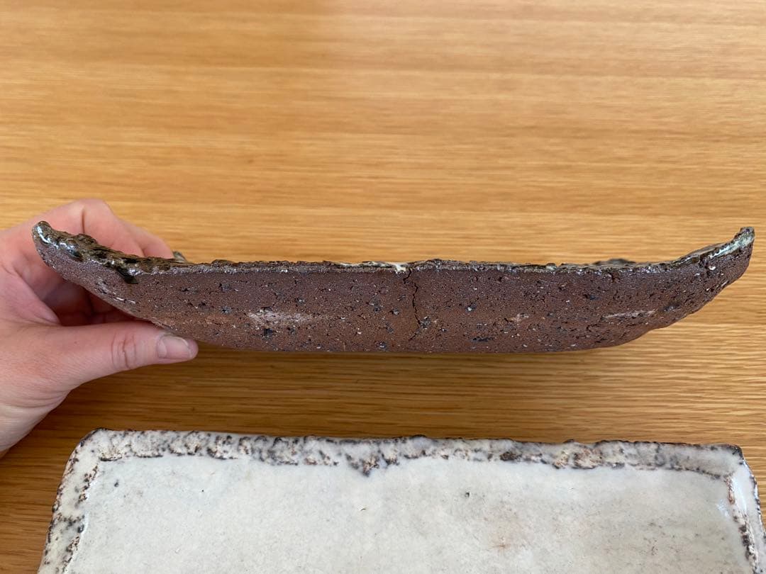 中川自然坊 鮮唐津長皿、粉引竹長皿、刷毛目唐津長皿 3枚 バラ売り可