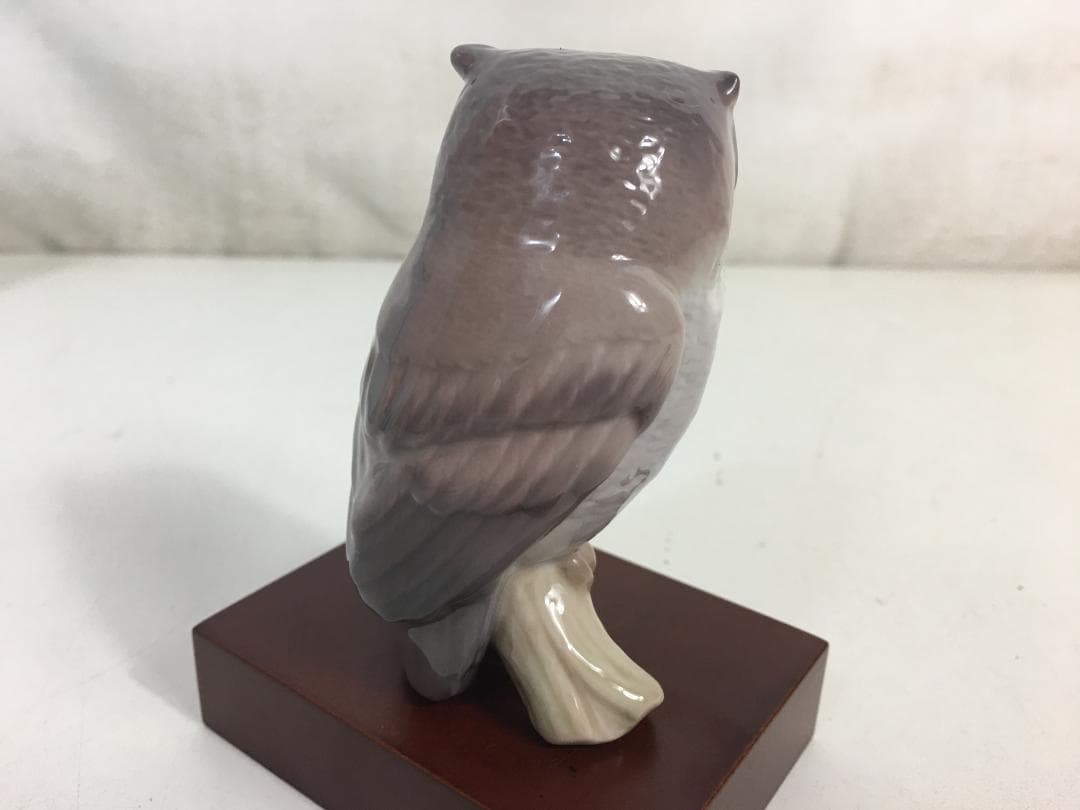 ☆リヤドロ 幸運のフクロウ 置物 ※元箱/台座/説明書付 陶器 LLADRO