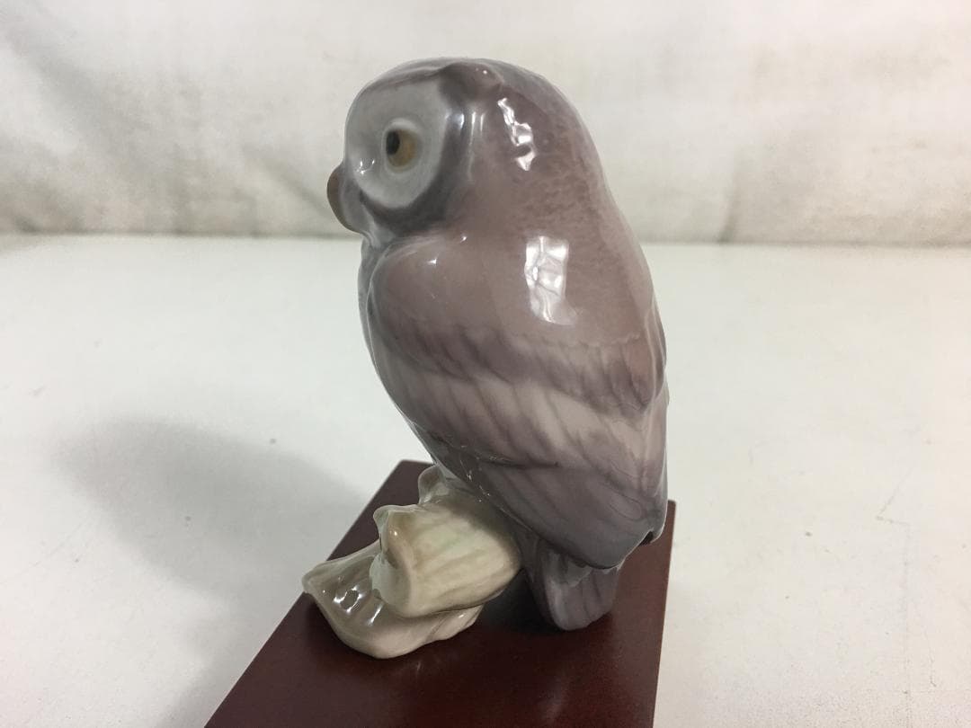 ☆リヤドロ 幸運のフクロウ 置物 ※元箱/台座/説明書付 陶器 LLADRO
