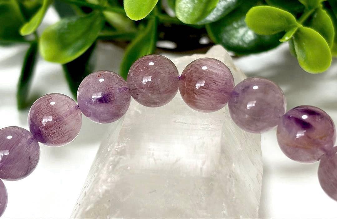 最高品質　運命を好転させる究極のパワーストーン　ピンクパープルセイクリッドセブン