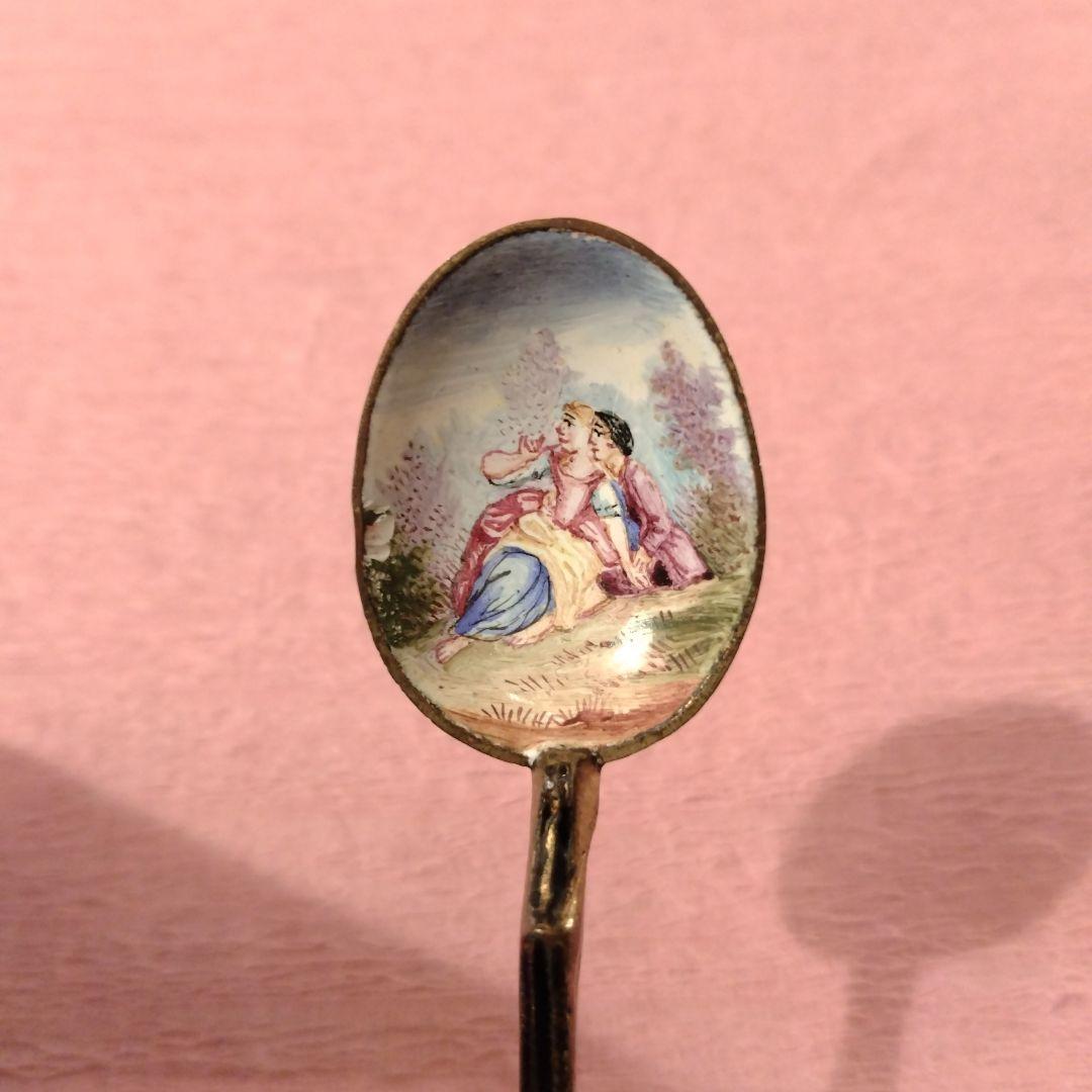 セール（1日まで）18世紀 エナメルスプーン　肉筆
