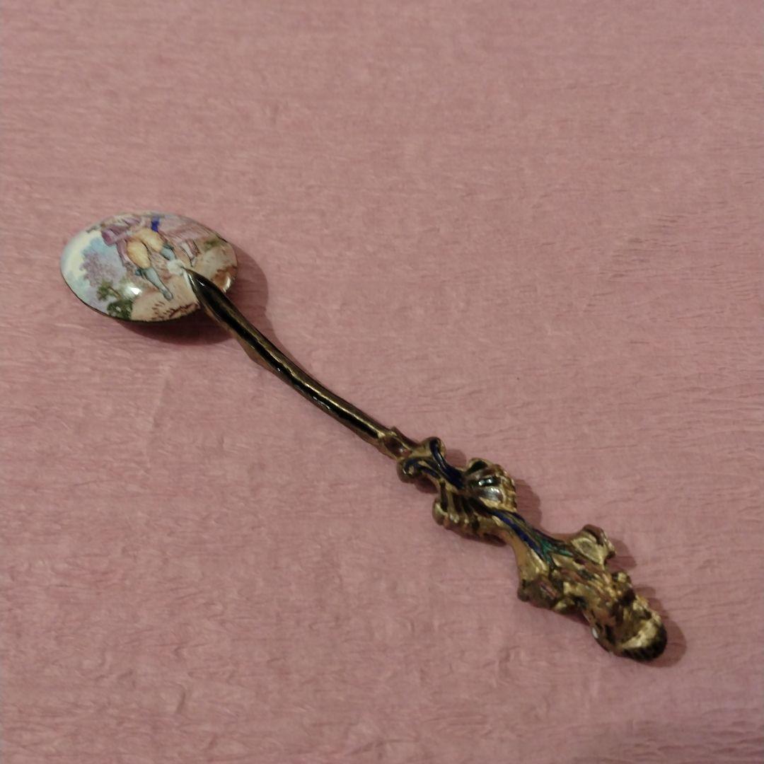 セール（1日まで）18世紀 エナメルスプーン　肉筆