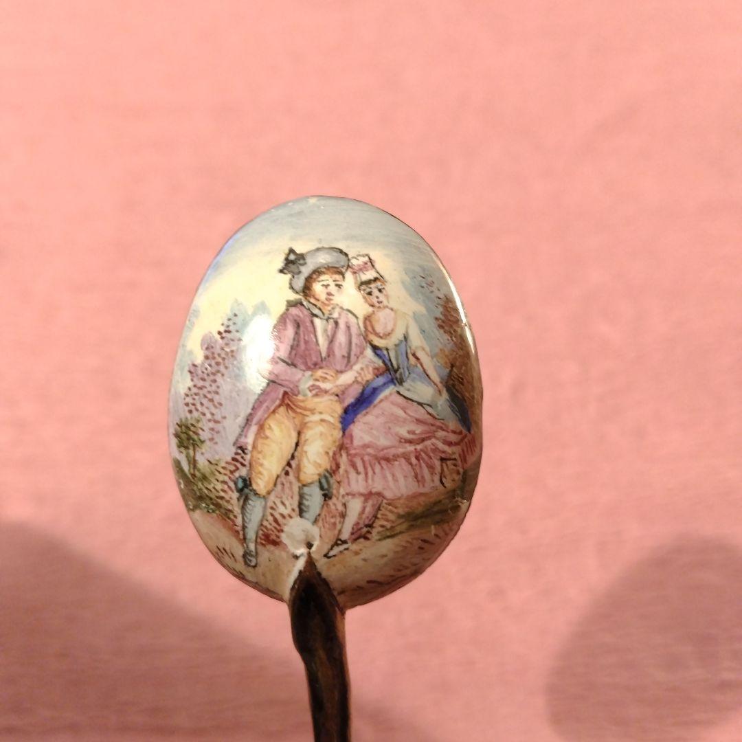 セール（1日まで）18世紀 エナメルスプーン　肉筆