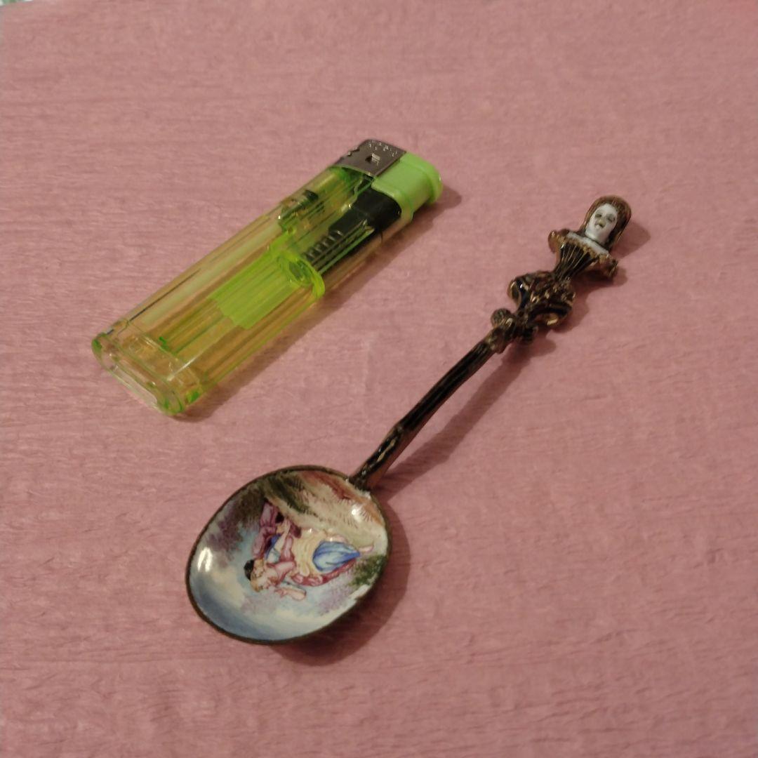 セール（1日まで）18世紀 エナメルスプーン　肉筆