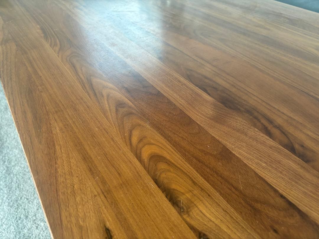 無印良品 無垢材テーブル（引出付） ウォールナット材 幅140cm