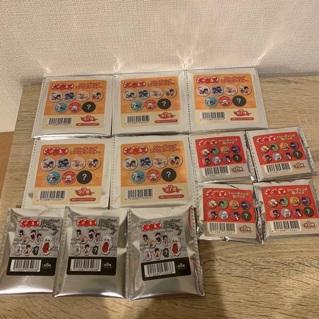 犬夜叉 殺生丸 桔梗 トレーディングアクリルコースター 缶バッジ