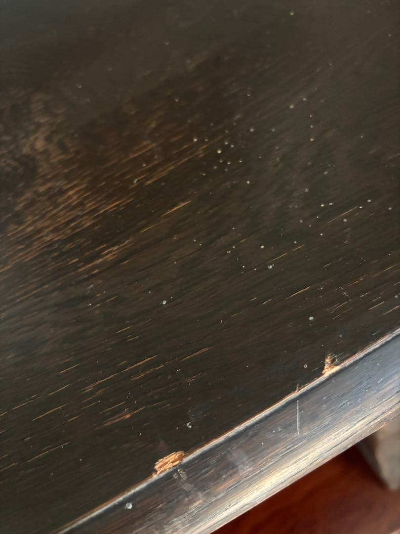 古いローテーブルダークブラウン木製コーヒーサイドテーブルアンティークヴィンテージ