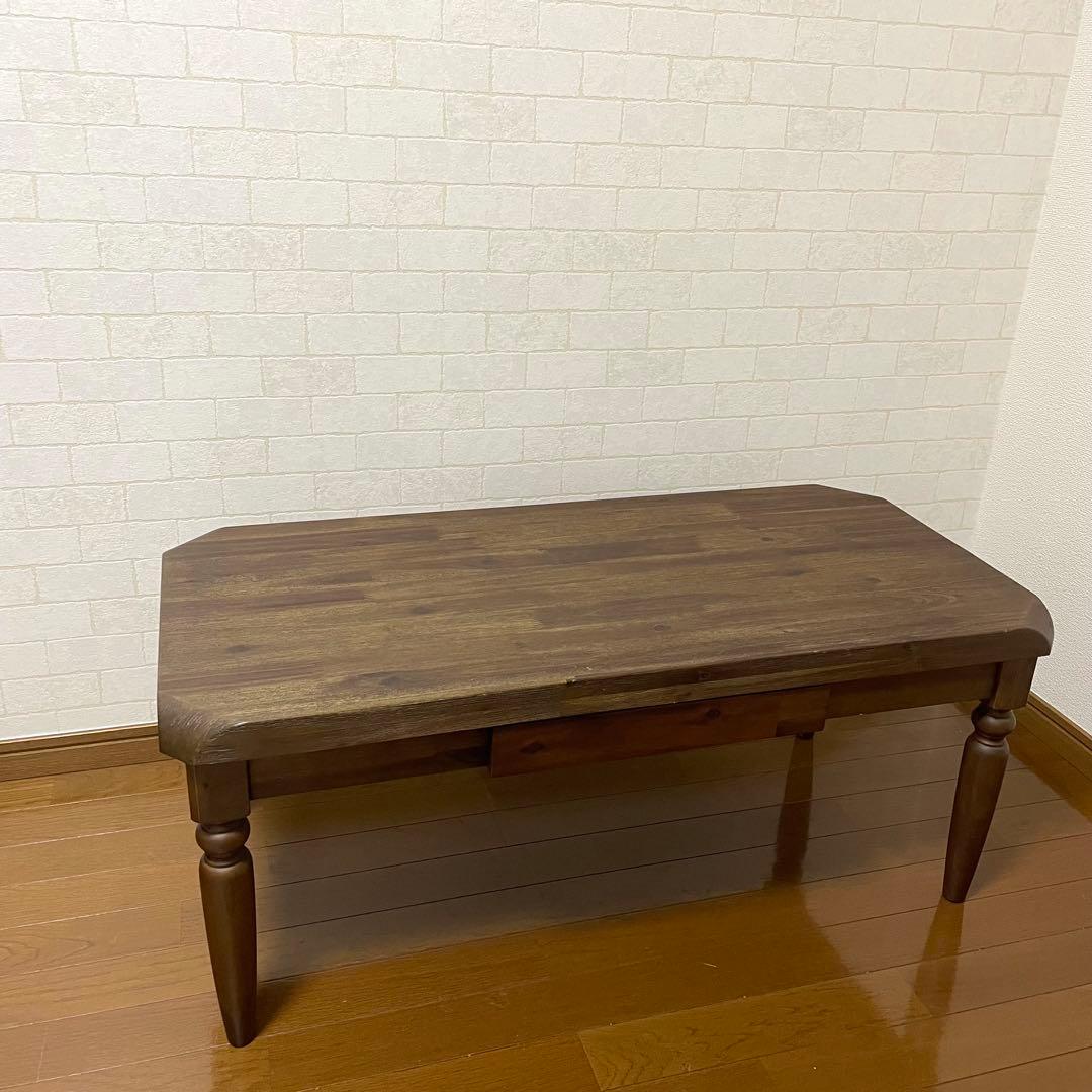 家具の大丸　デミセンターテーブル《95》　アカシア無垢　天然木　モダンクラシック